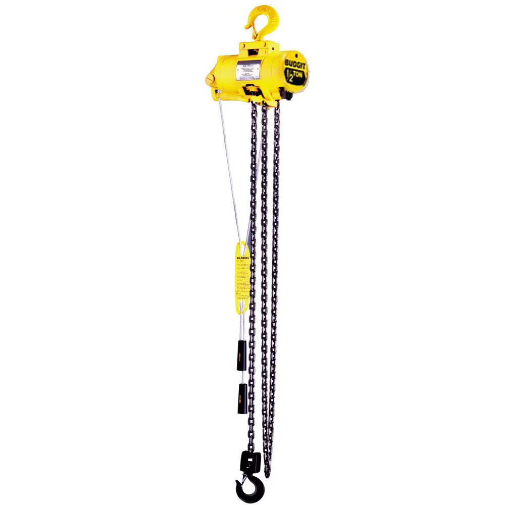 2243 | Air Chain Hoist, 3/4 Ton, 10' Lift, 29 FPM Max, Spark Resistant, Standard Link Chain, Pull Cord Control, Hook Suspension image 1