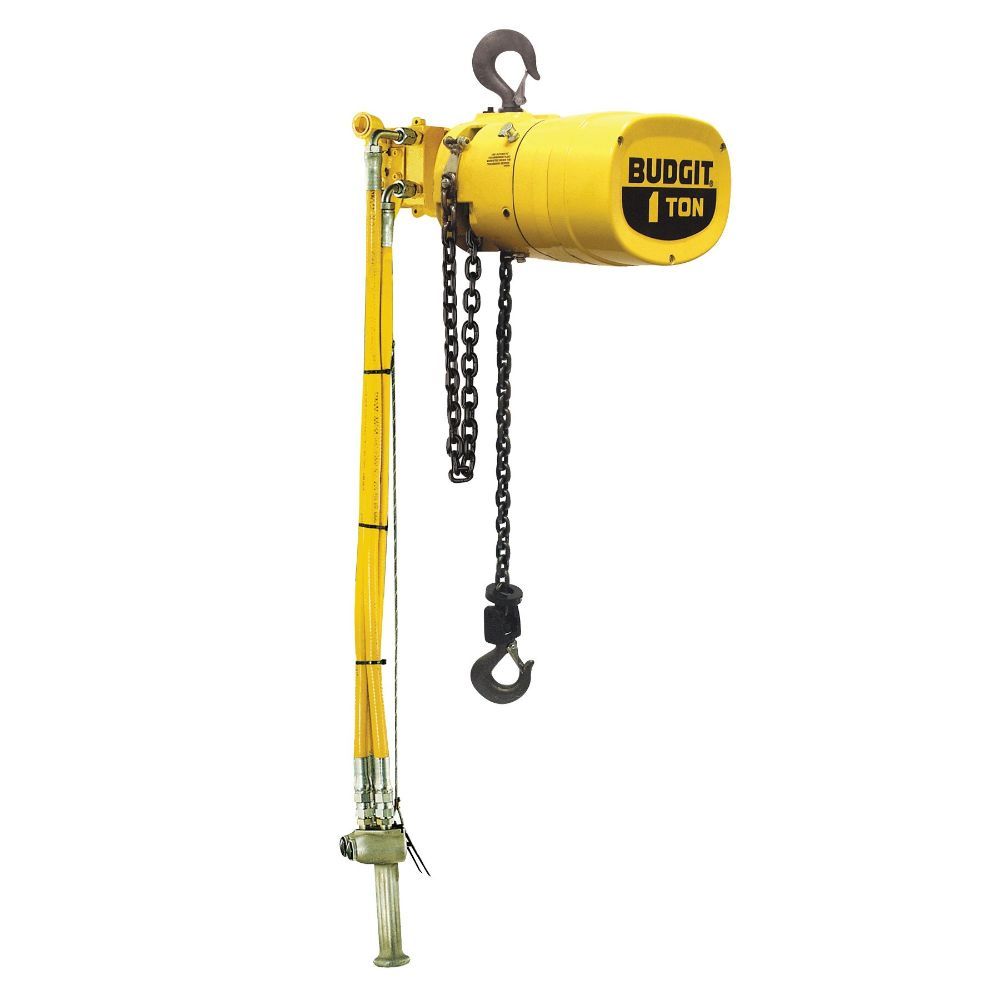 911646C | Air Chain Hoist, 3 Ton, 10' Lift, 4 FPM Max, Hook Suspension image 1