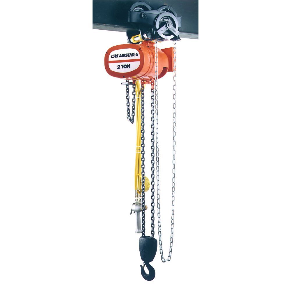 7406A | Air Chain Hoist, 2 Ton, 10' Lift, 6 FPM Max, Hook Suspension image 1