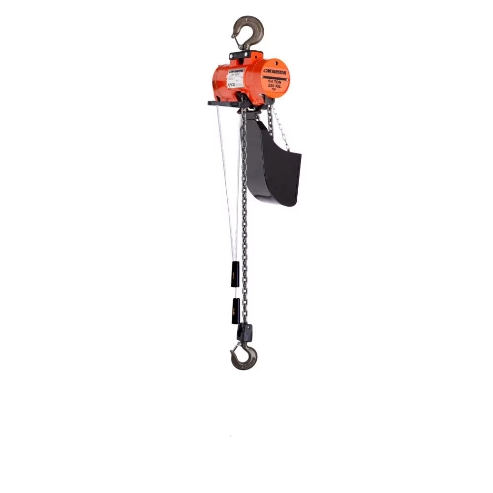 7400A | Air Chain Hoist, 1/4 Ton, 10' Lift, 65 FPM Max, Roller Chain, Pull Cord Control, Hook Suspension image 1