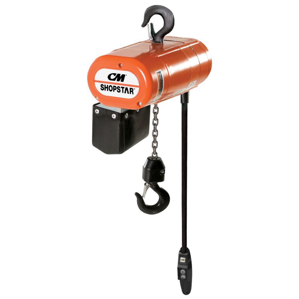 2072 | Electric Chain Hoist, 250 lbs., 10' Lift, 16 FPM, 460-3-60 image 1