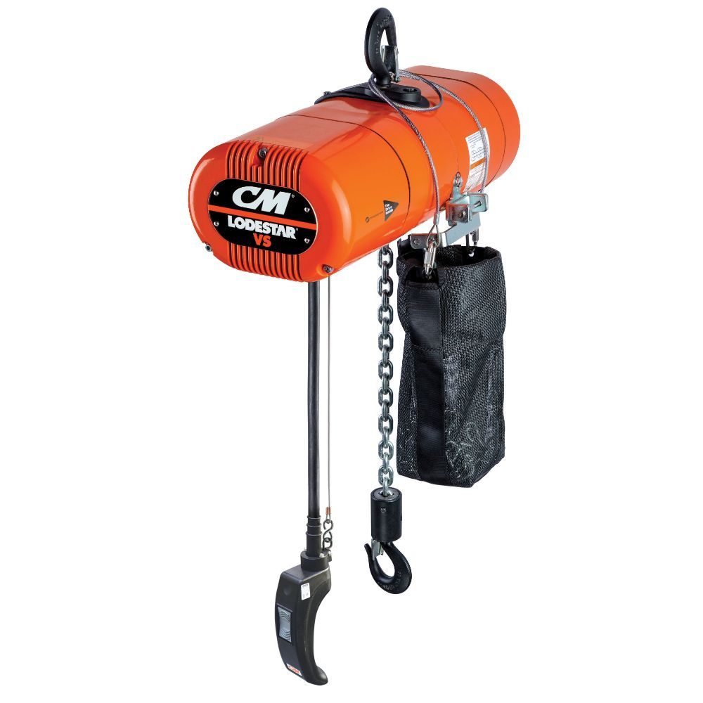 LV10082D102MA | Electric Chain Hoist, 1 Ton, 10’ Lift, 1.3-8 FPM, 115-1-60, 2-Step Control image 1