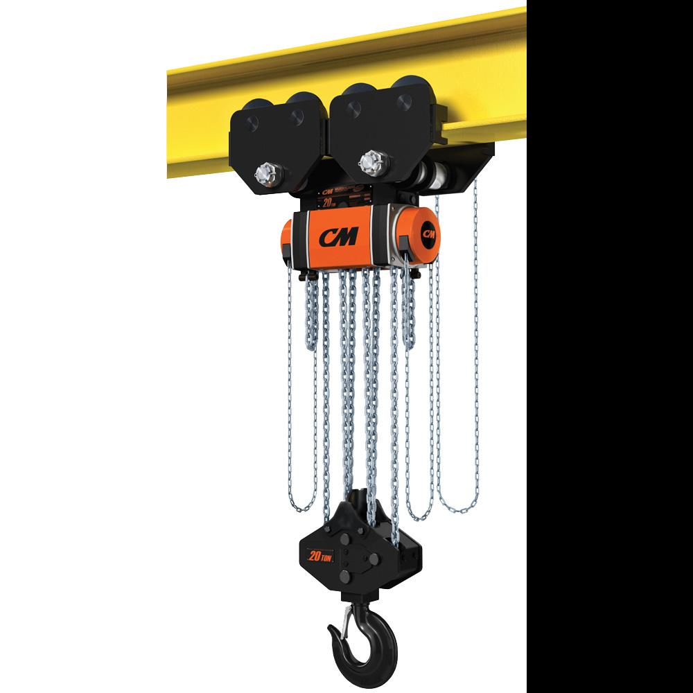 HU20000GB20 | Hurricane 360 Hand Chain Hoist with Army-Type Integrated Geared Trolley, 20T, 20' Lift image 1
