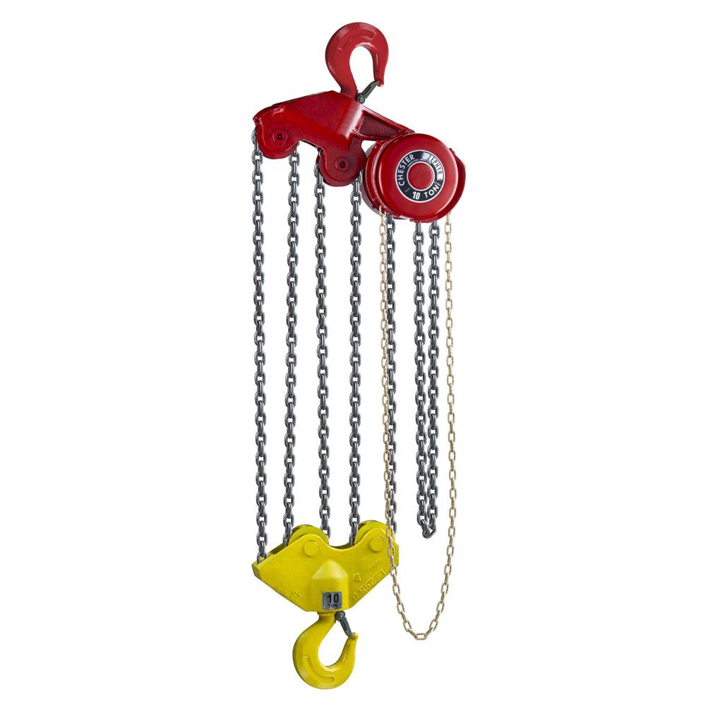 130-1000 | Zephyr Hook Suspended Hand Chain Hoist, 10T, 8' Lift image 1