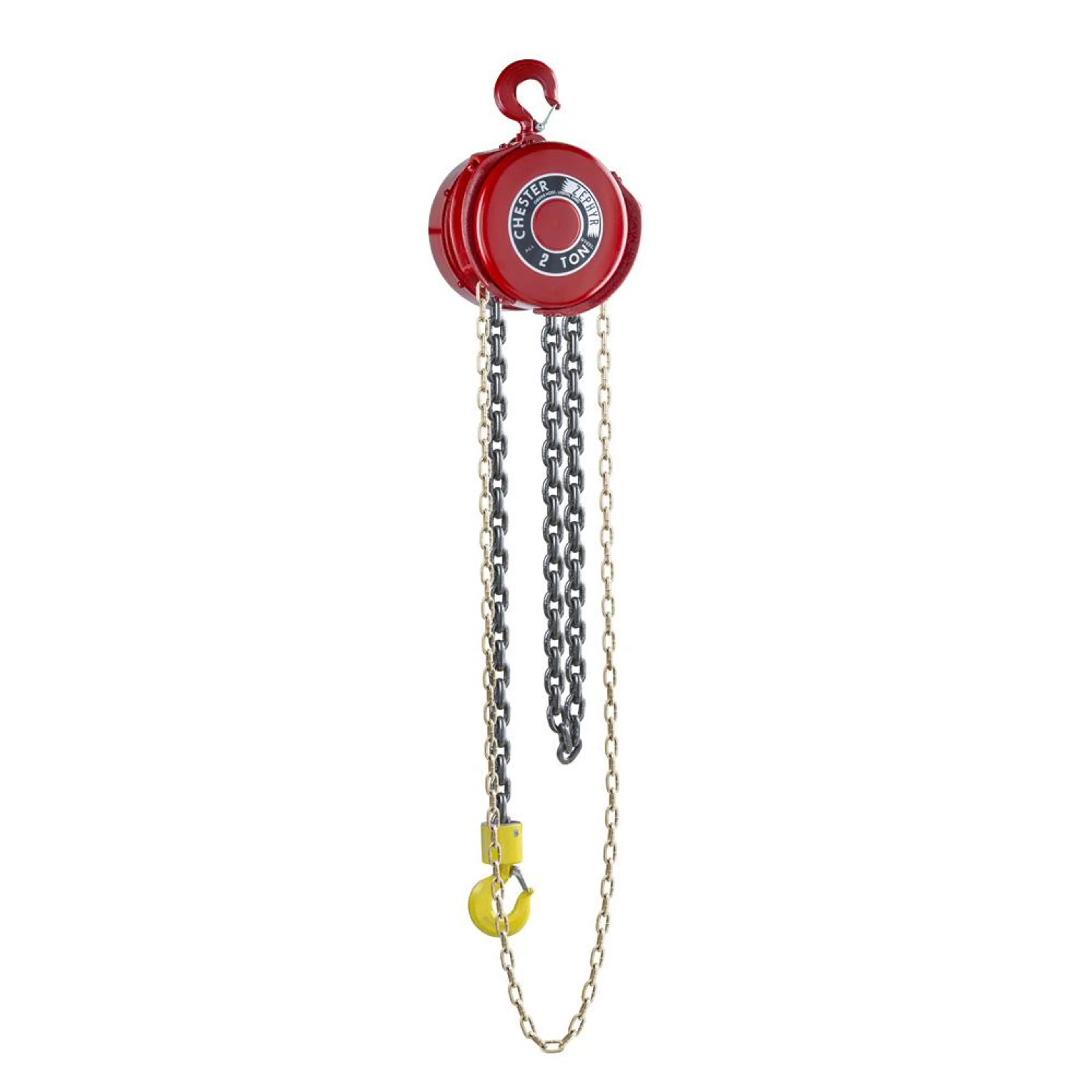 130-0200 | Zephyr Hook Suspended Hand Chain Hoist, 2T, 8' Lift