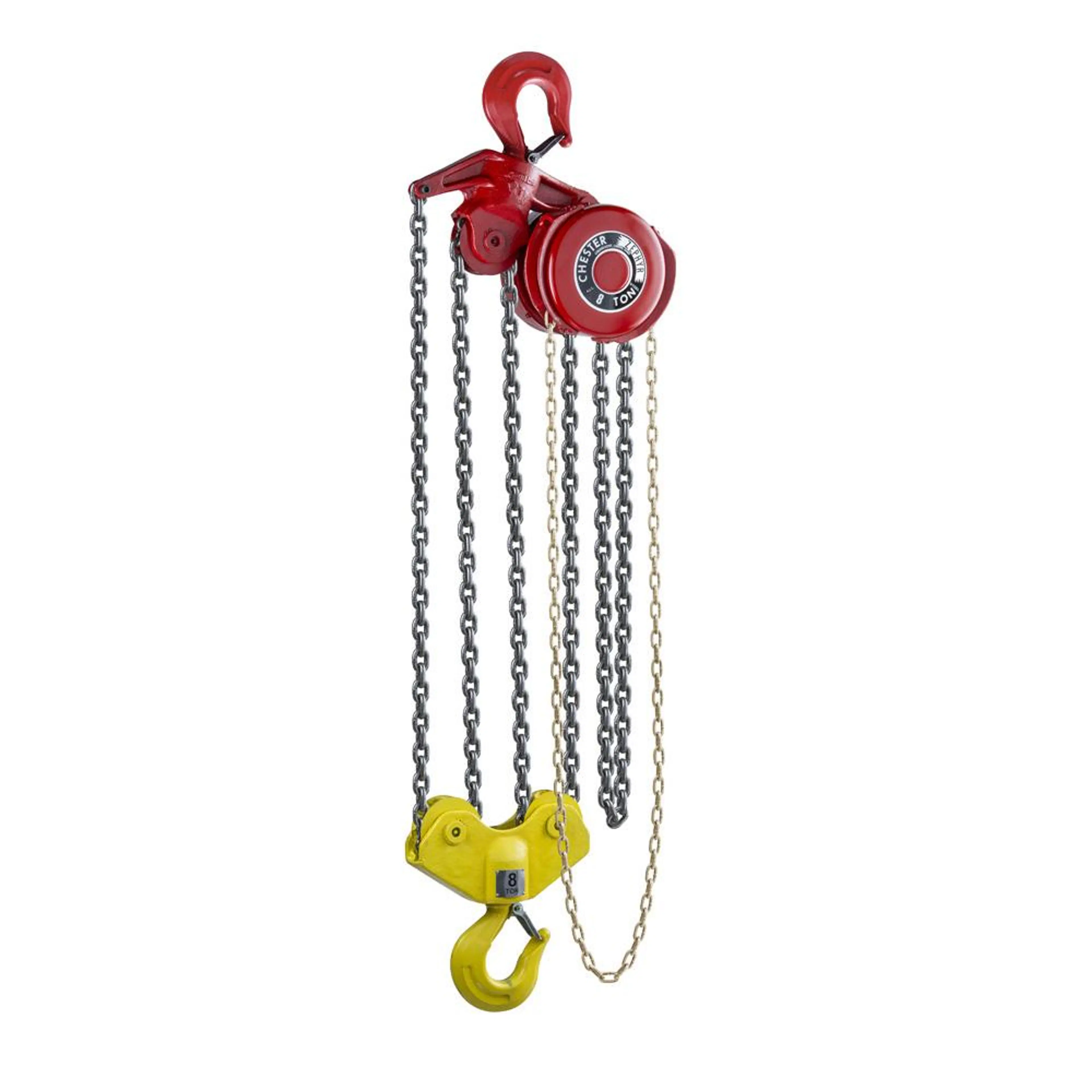 130-0800 | Zephyr Hook Suspended Hand Chain Hoist, 8T, 8' Lift