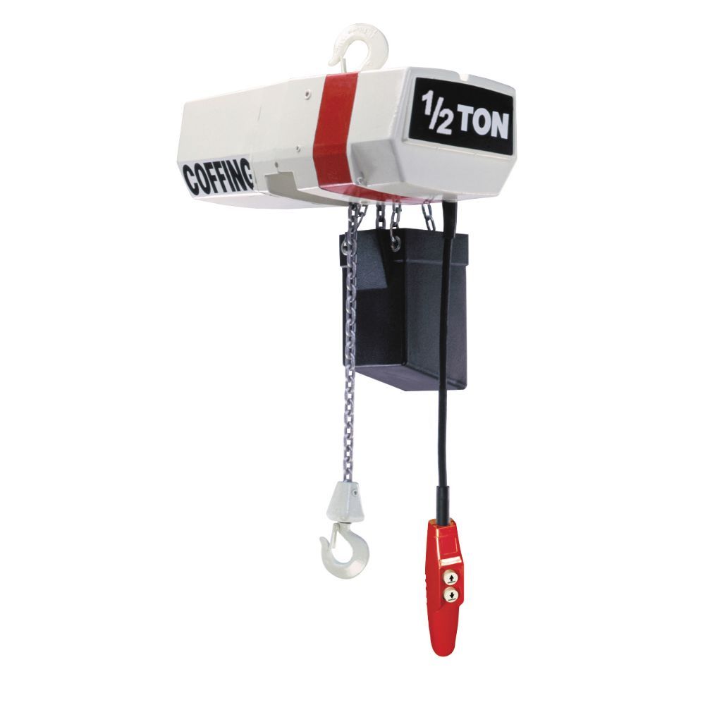 10050W | Electric Chain Hoist, 1/2 Ton, 15' Lift, 16 FPM, 115/230-1-60 image 1