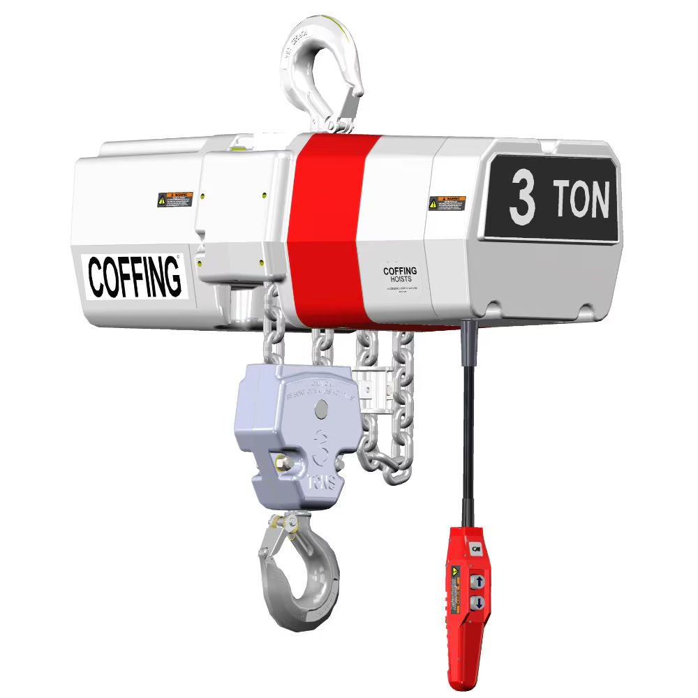 11301W | Electric Chain Hoist, 3 Ton, 10' Lift, 5 FPM, 115/230-1-60 image 1