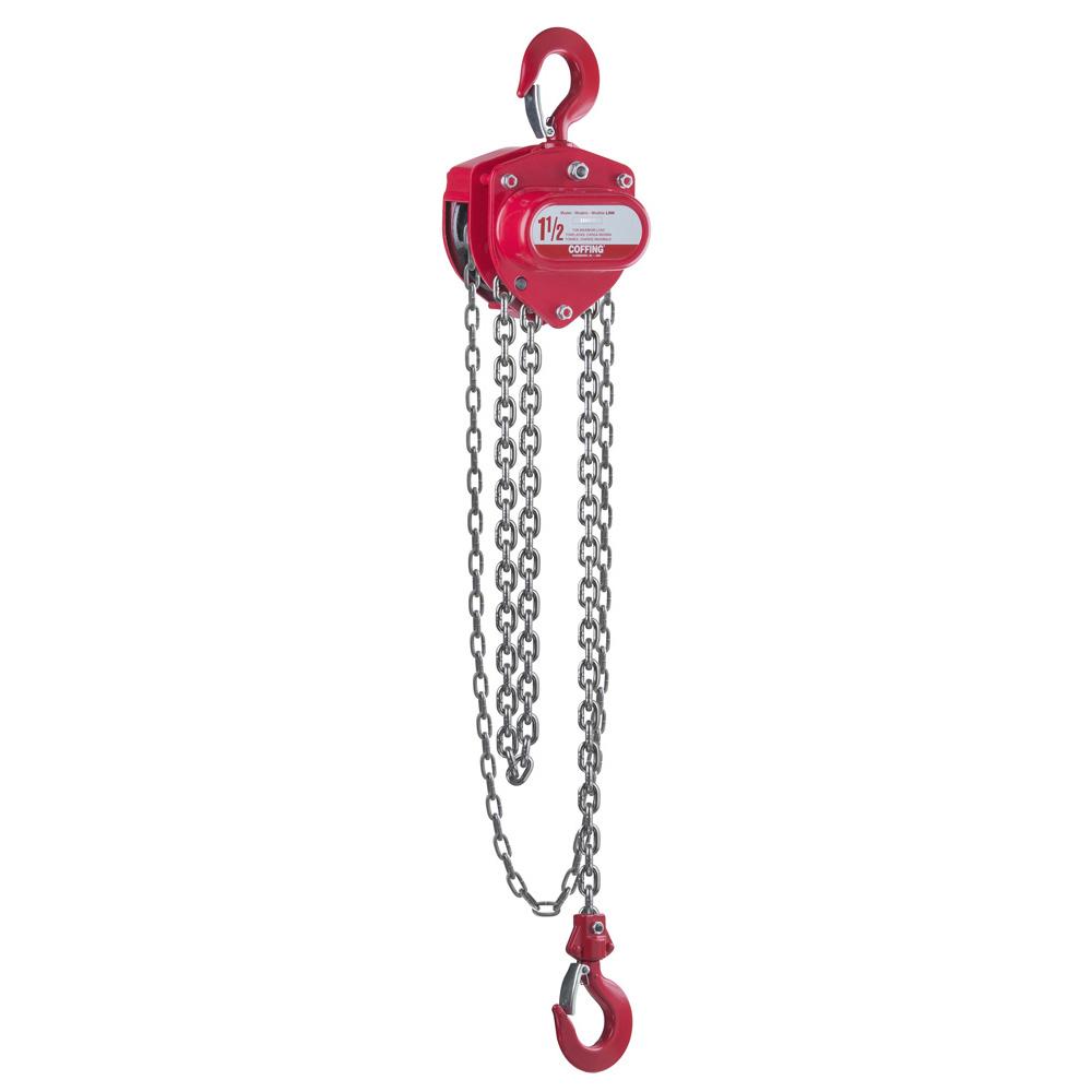 08922WC | LHH Hand Chain Hoist, 1-1/2T, 15' Lift image 1