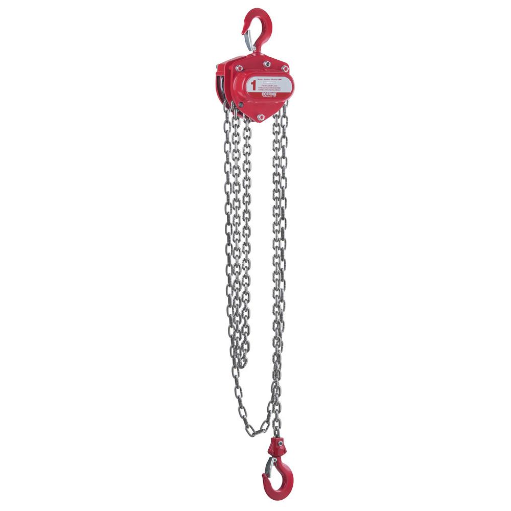 08910WC | LHH Hand Chain Hoist, 1T, 10' Lift image 1