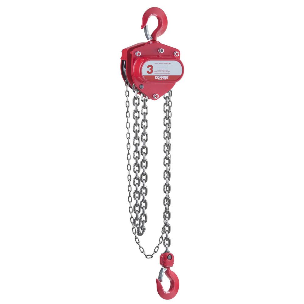 08925WC | LHH Hand Chain Hoist, 3T, 10' Lift image 1