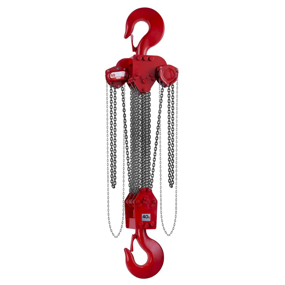08957WC | LHH Hand Chain Hoist, 40T, 10' Lift image 1