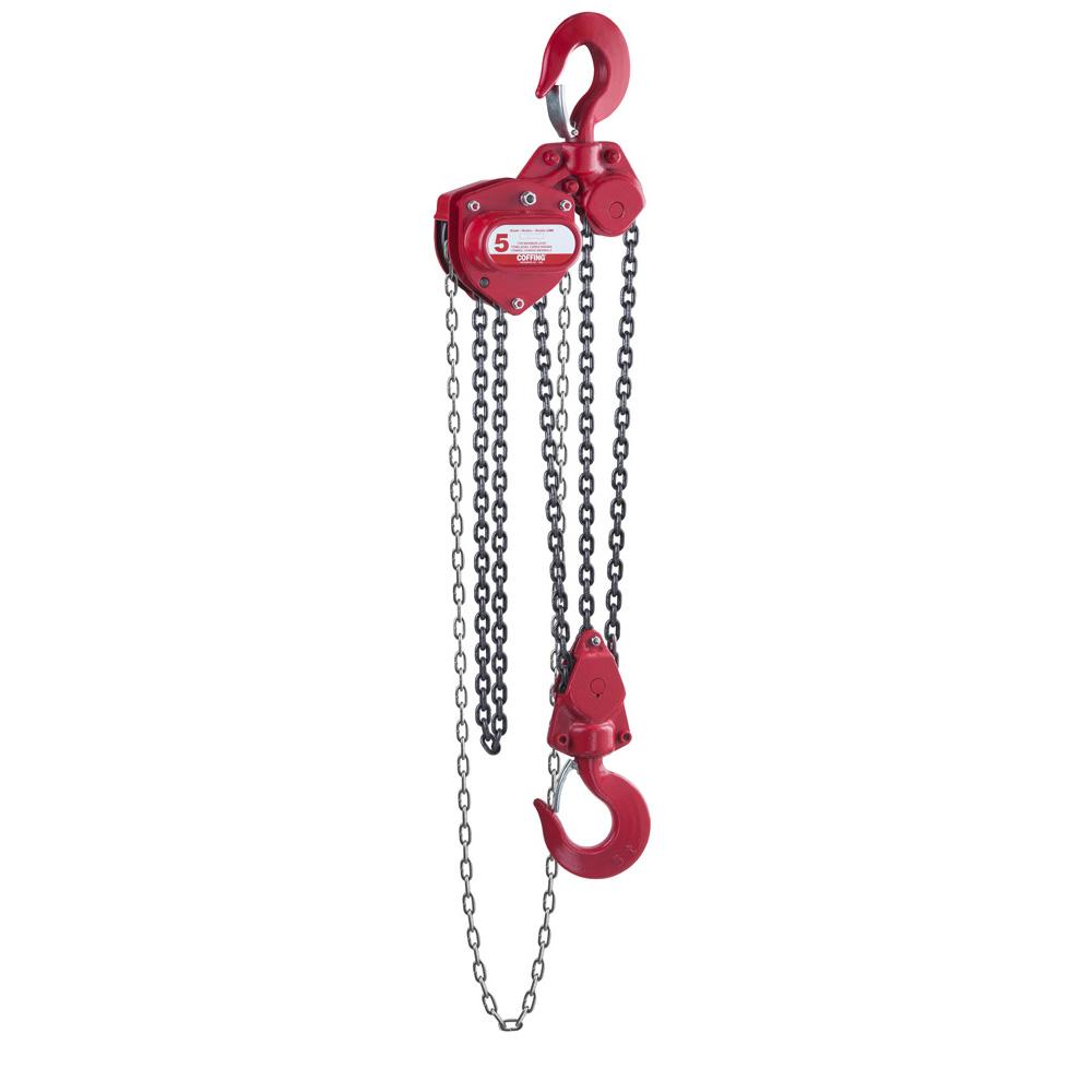08933WC | LHH Hand Chain Hoist, 5T, 15' Lift image 1