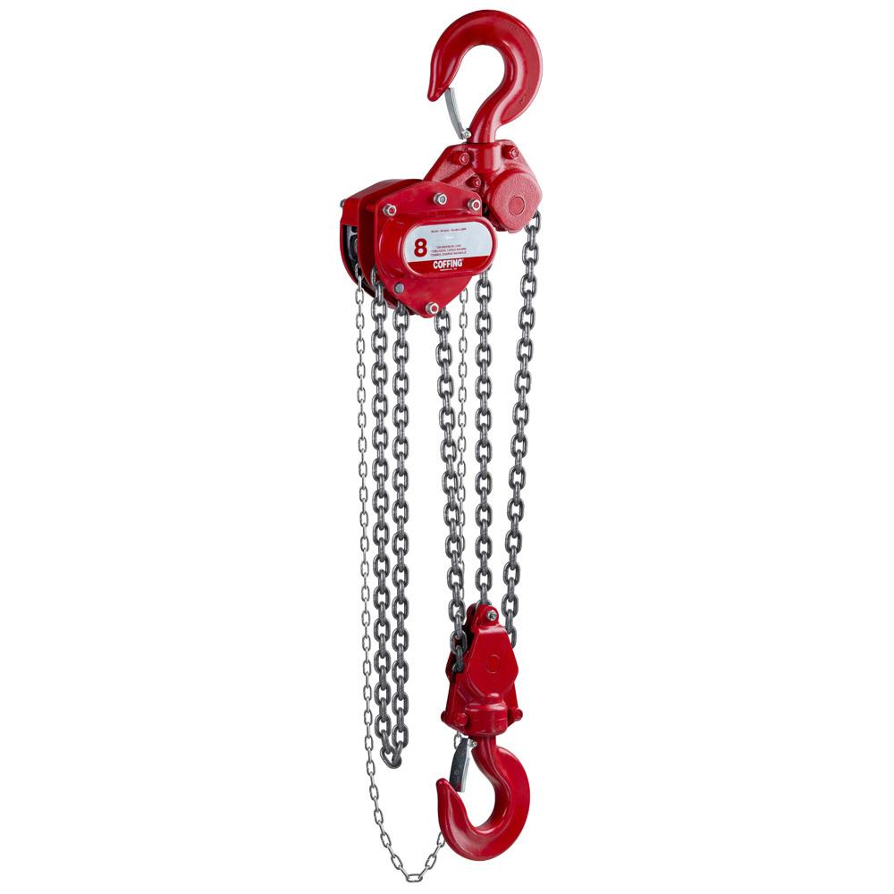 08937WC | LHH Hand Chain Hoist, 8T, 20' Lift image 1