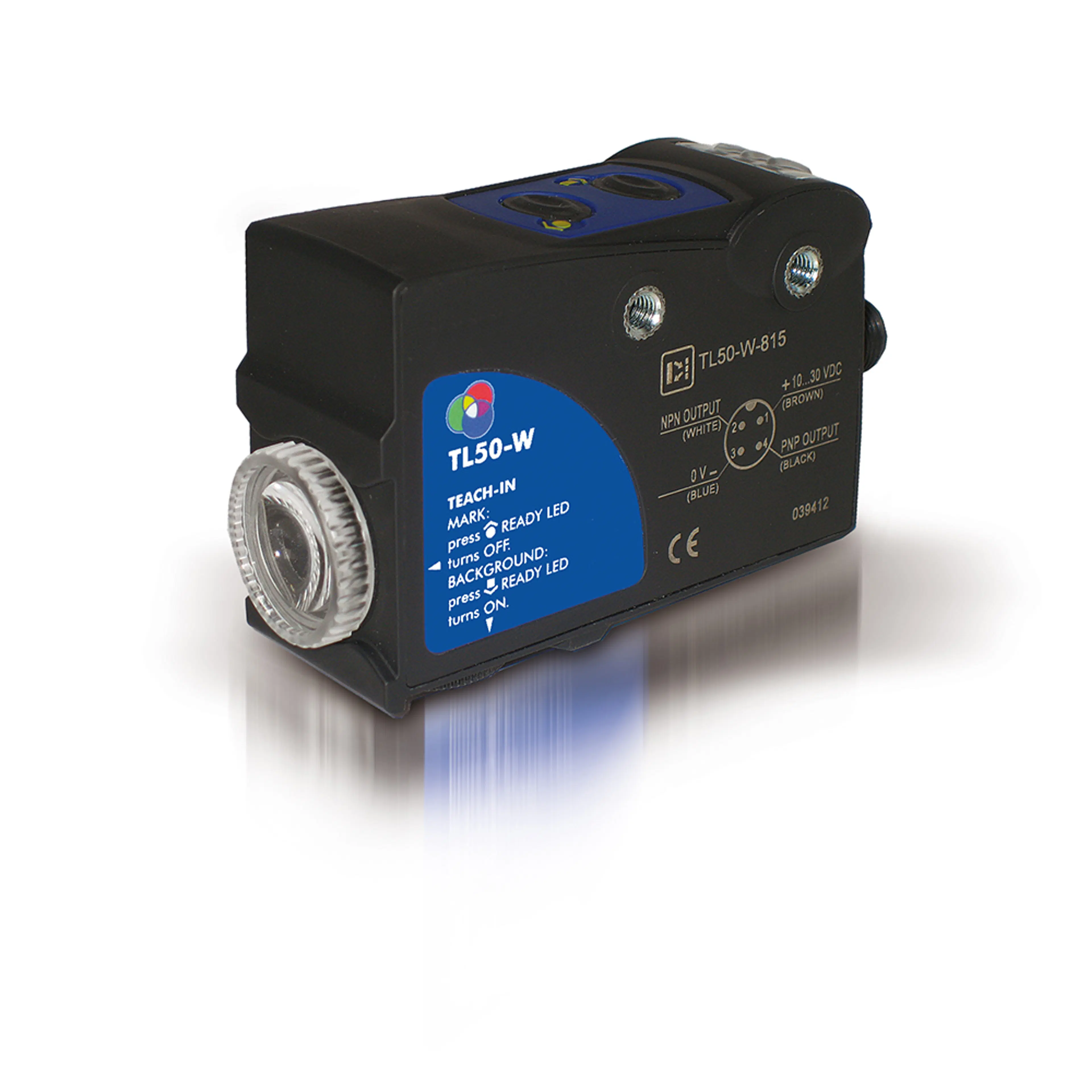 954651000 | TL50-W-815 | Contrast sensor 8mm. basic vertical spot  npn/pnp out  -  M12