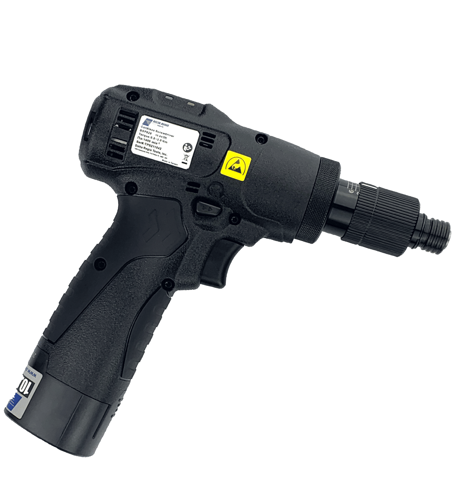 BSP824-ESD | Cordless Electric Screwdriver, 10.8V, 4.4 - 18 in lbs, ESD image 1