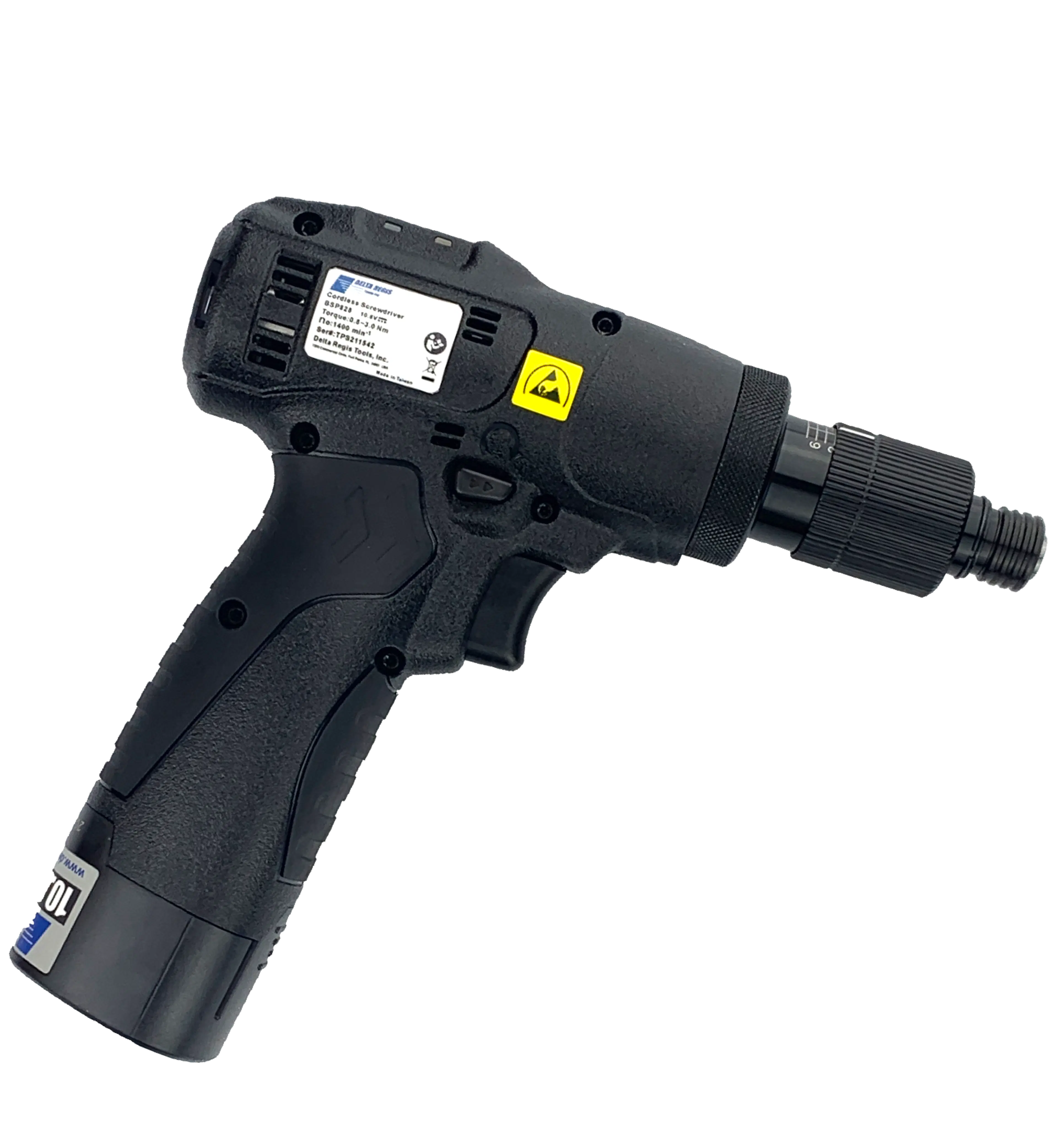 BSP824-ESD | Cordless Electric Screwdriver, 10.8V, 4.4 - 18 in lbs, ESD