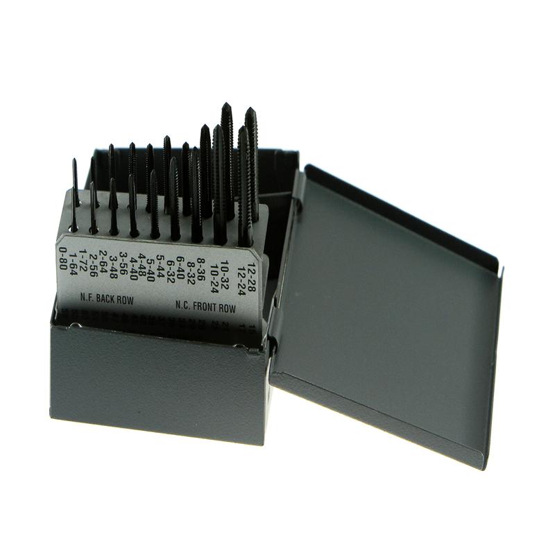 2000N19 | 19 piece Nitro High Speed Steel Hand Tap Set, 0-80 through 5-40 image 1