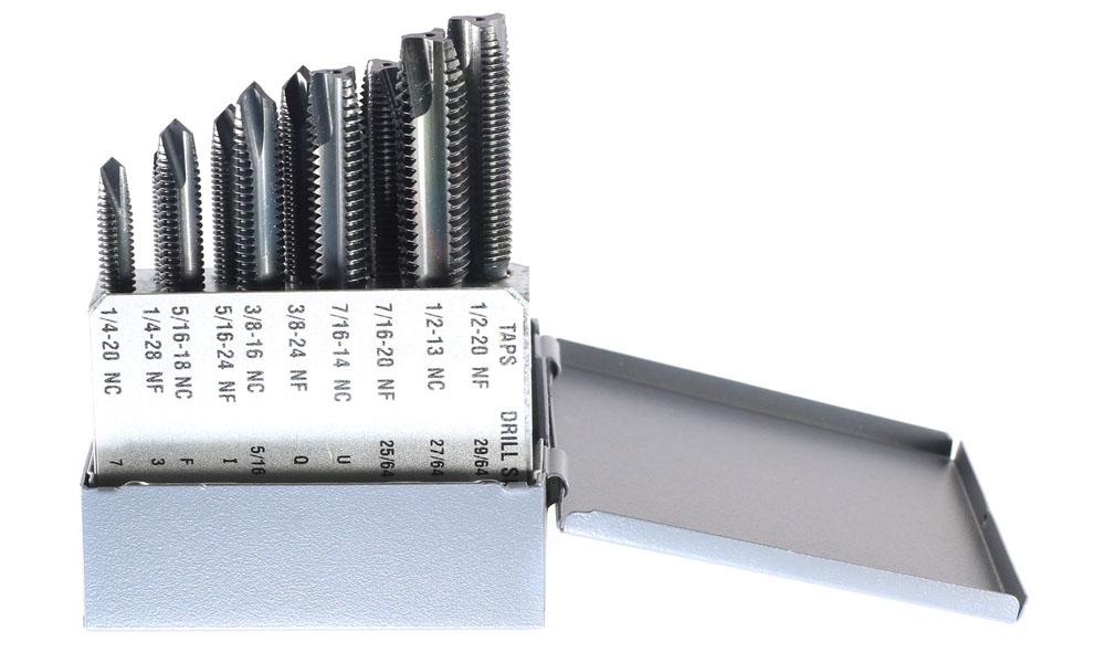 2100N10 | 10 piece Nitro High Speed Steel Spiral Point Tap Set, 1/4-20 through 1/2-20 in. image 1