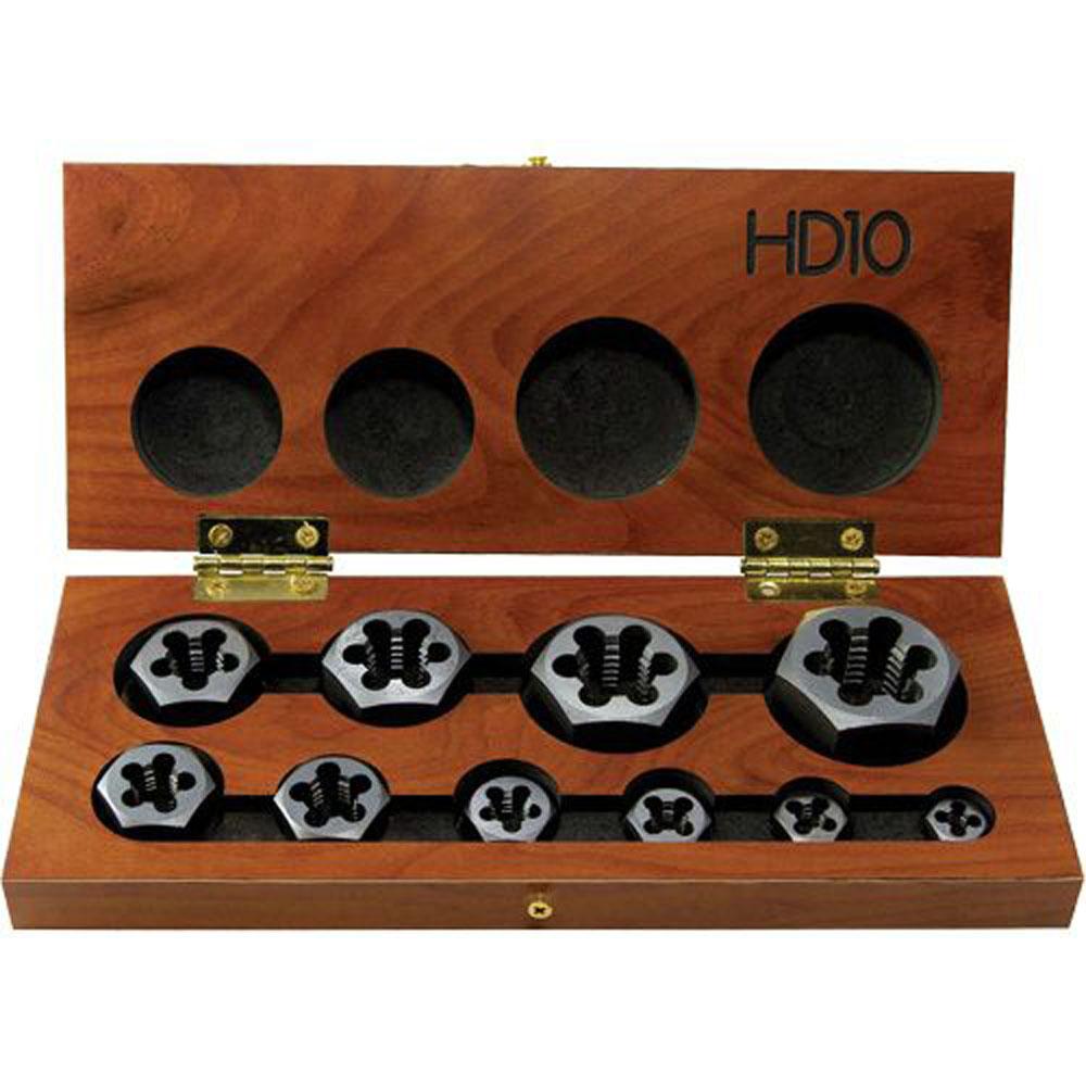 3300EF10 | 10pc Hexagon Threading Die Set NF 1/4 in.-1 in. image 1