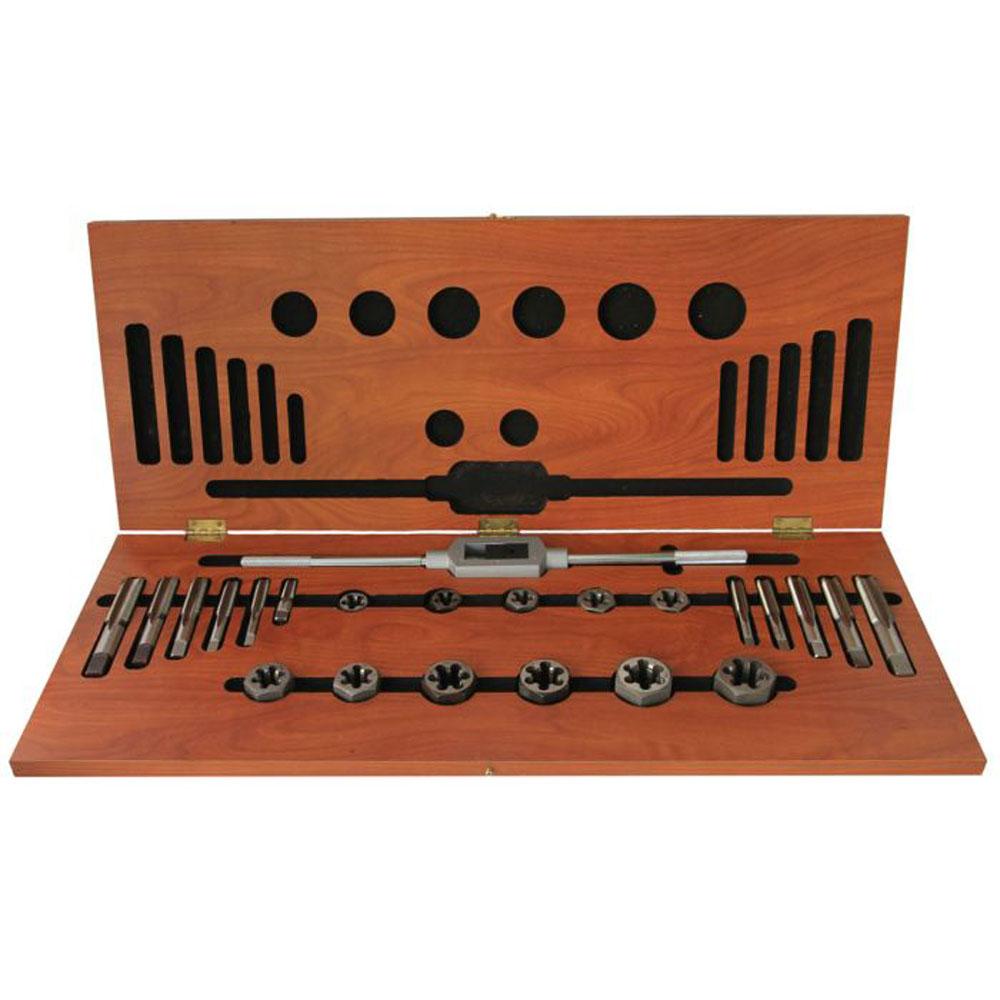 3350C20 | 20PC HEX RETHREADING DIE SET NC & NF CARBON STEEL image 1