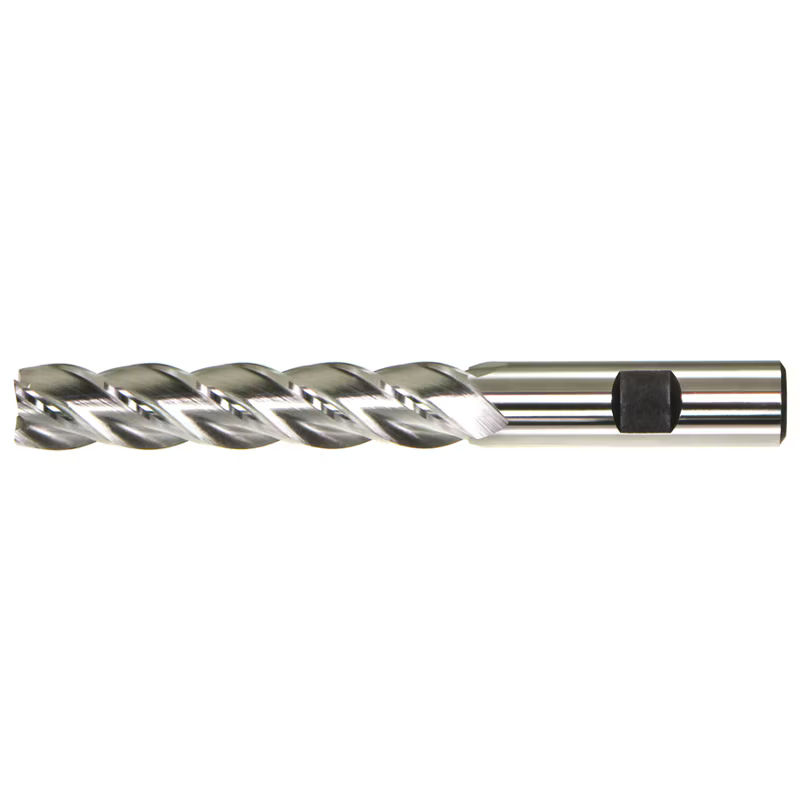 53A124A | 3/8 x 3/8, Multi-Flute Finishing End Mill, High Speed Steel, Bright, Extra-Long Length, Single End image 1