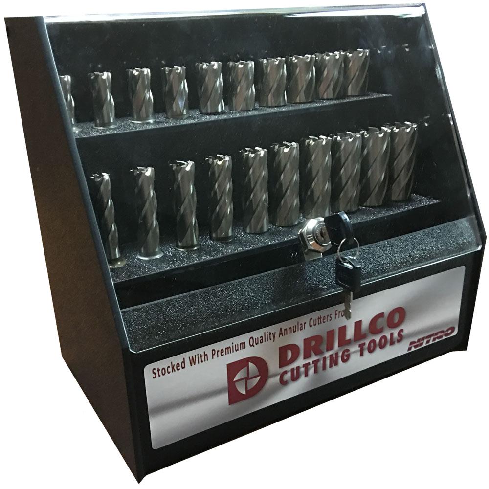 912SE72D | 72 pc HSS Annular Cutter Display 1'' & 2'' OAL image 1