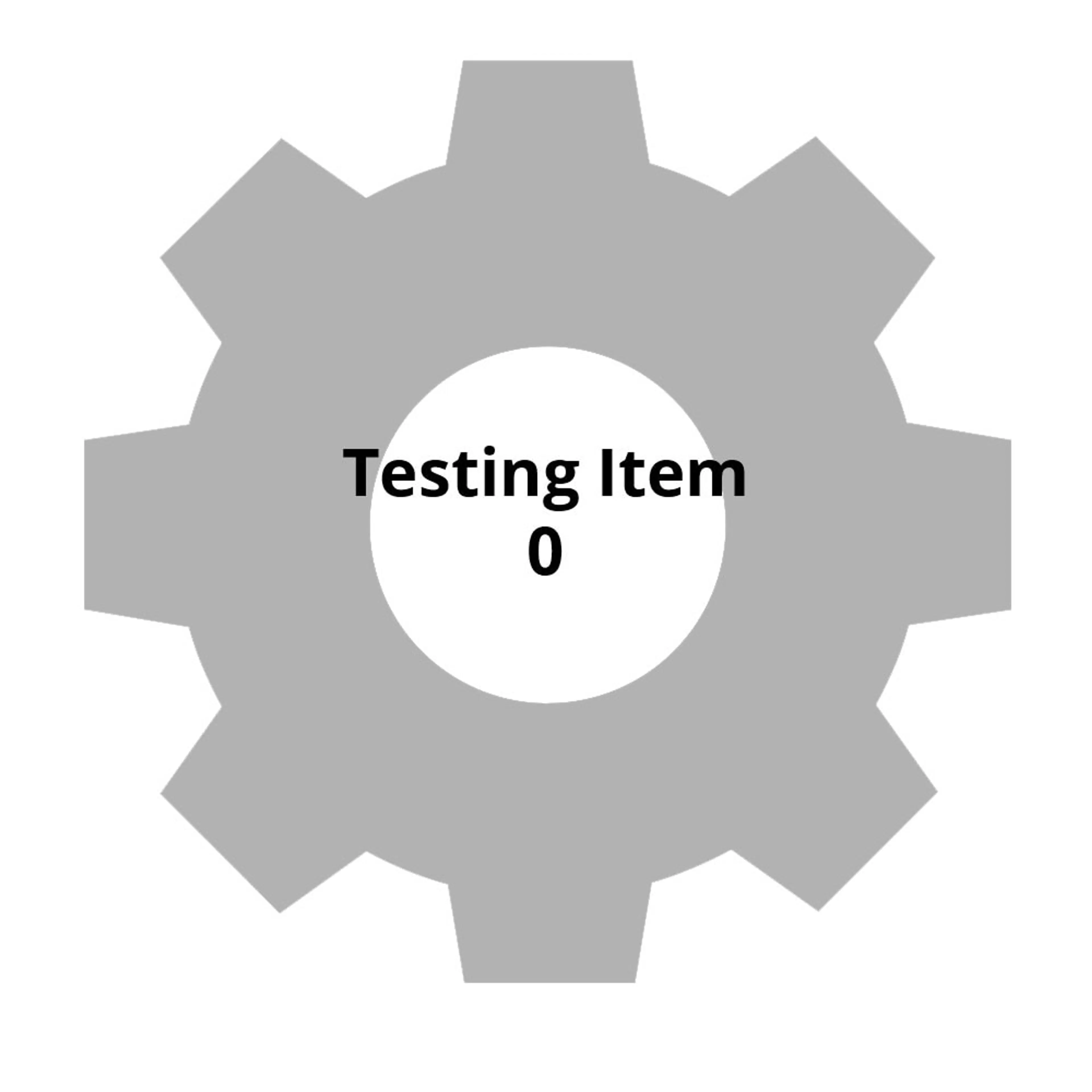 Testing Item | test | Test item, 123 lbs, 999 rpm