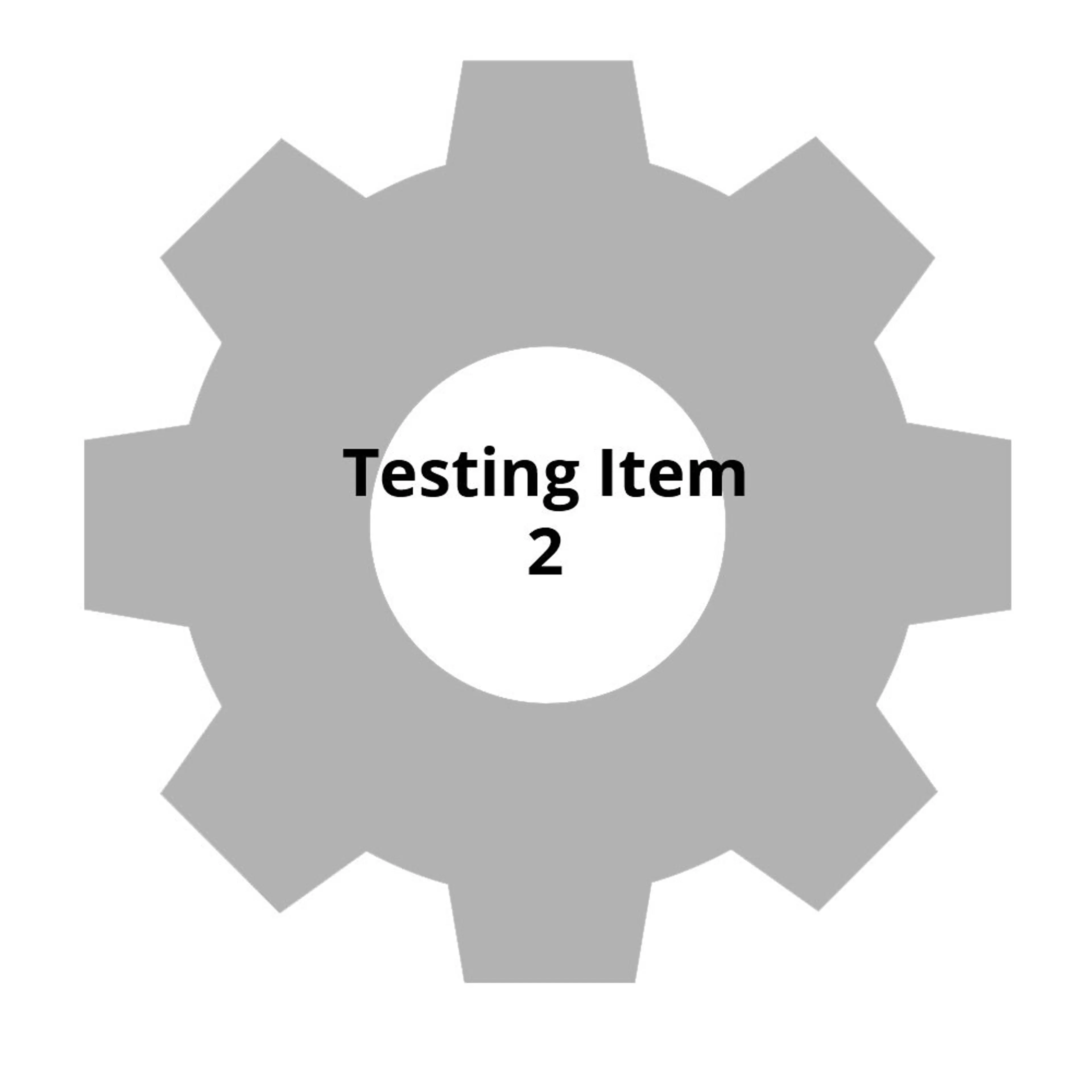 Testing Item | test | Test item, 123 lbs, 999 rpm