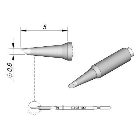 C105109 | Cartridge, Bevel Ø0.6 image 1