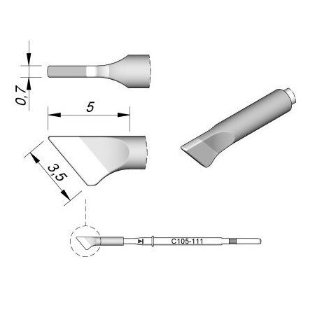C105111 | Cartridge, Knife 3.5 x 0.7 image 1
