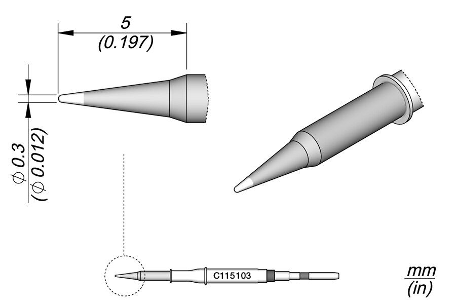C115103 | Cartridge Conical Ø0.3 S1 image 1