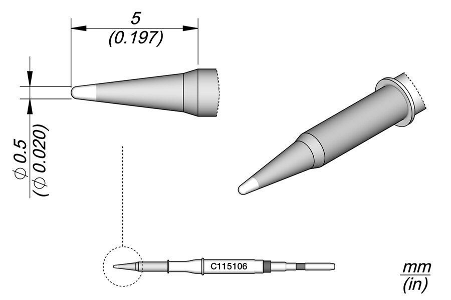 C115106 | Cartridge Conical Ø0.5 image 1