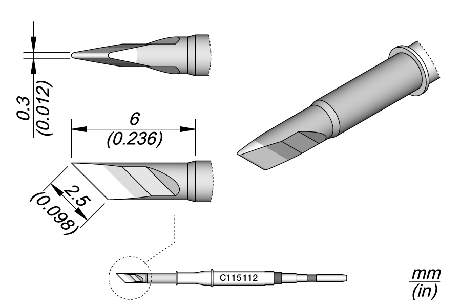 C115112 | CARTRIDGE KNIFE 2,5X0,3 image 1