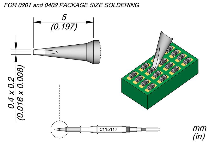 C115117 | CARTRIDGE CHISEL 0,4X0,2 image 1