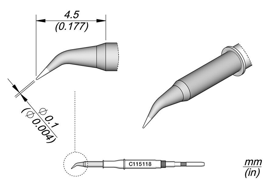 C115118 | CARTRIDGE BENT Ø0,1 image 1