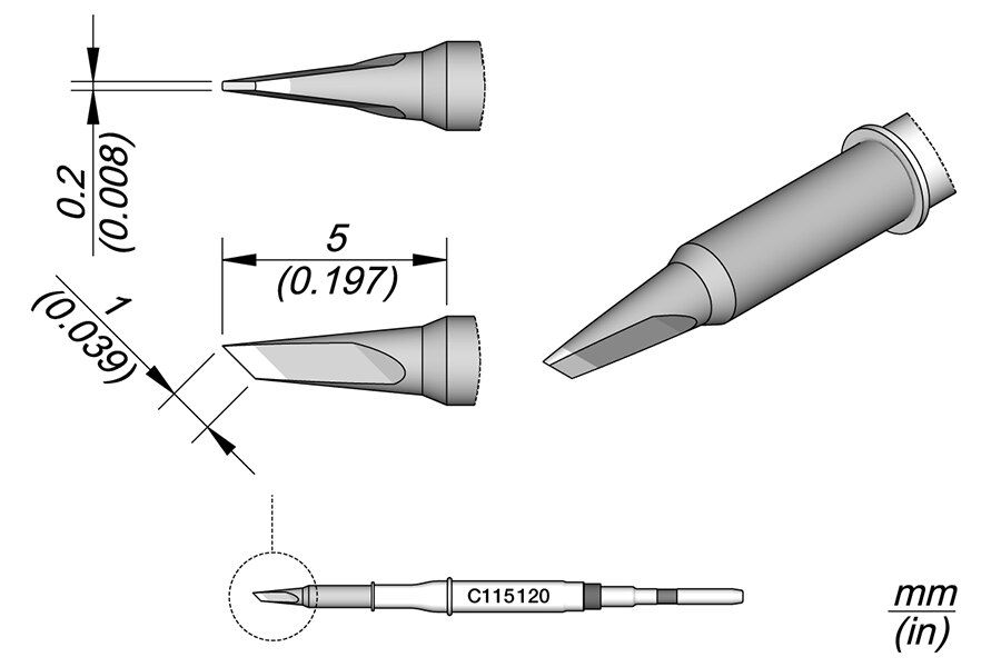 C115120 | Cartridge Knife 1 x 0.2 image 1