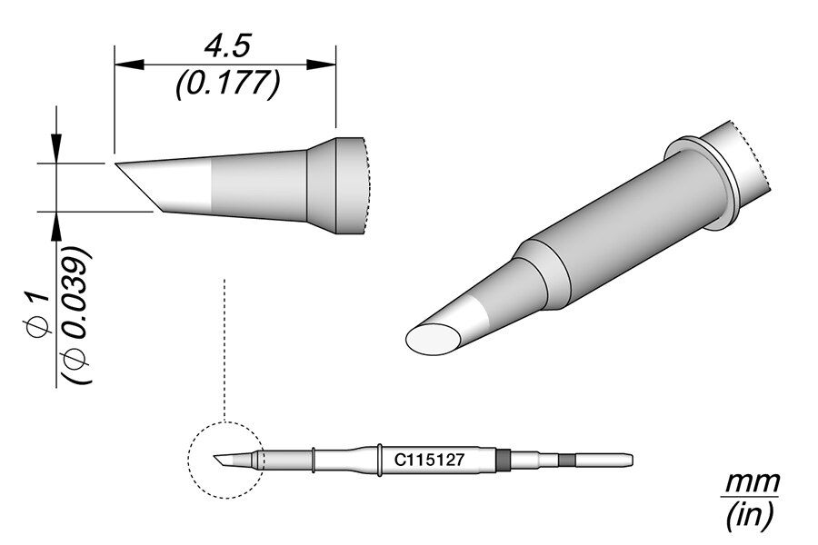 C115127 | Cartridge Bevel Ø1 image 1