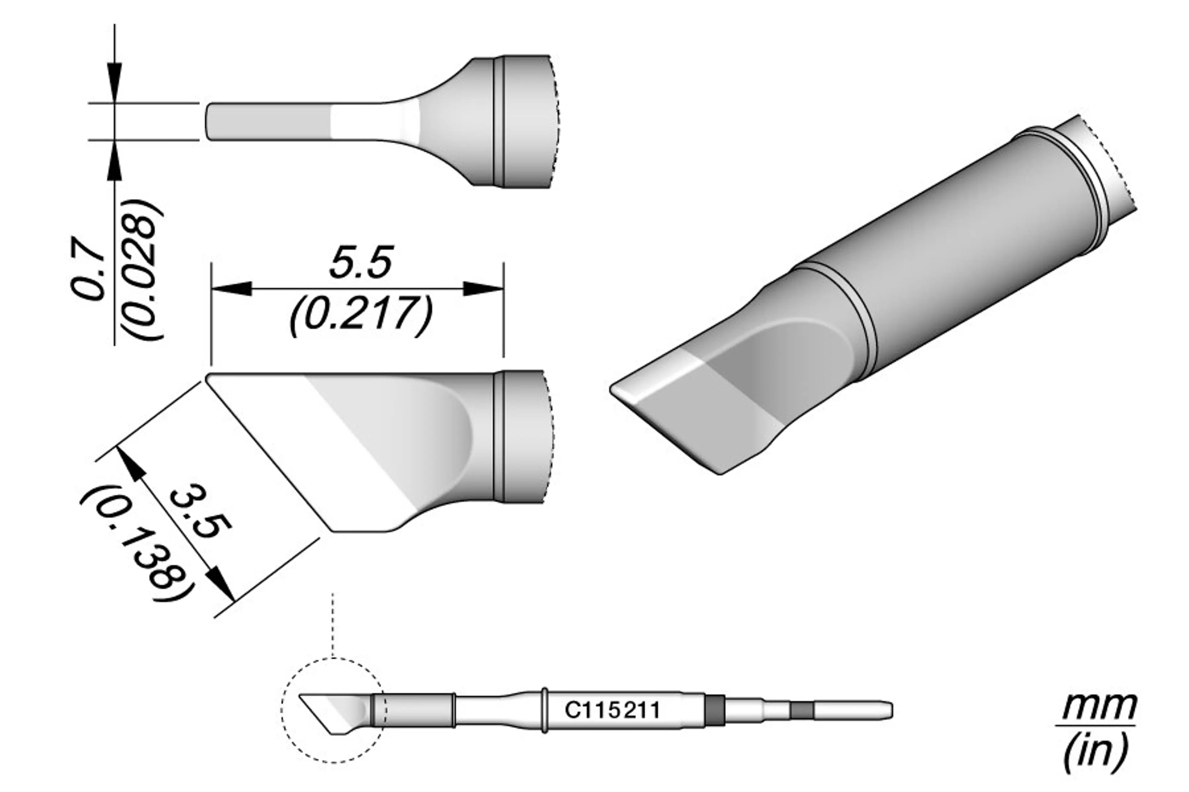 C115211 | Cartridge Knife  3.5 x 0.7