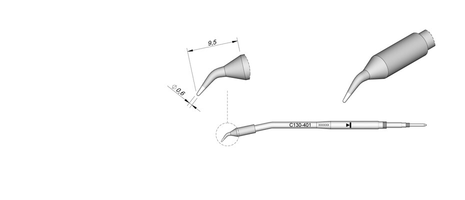 C130401 | Cartridge, Bent Ø0.6 image 1