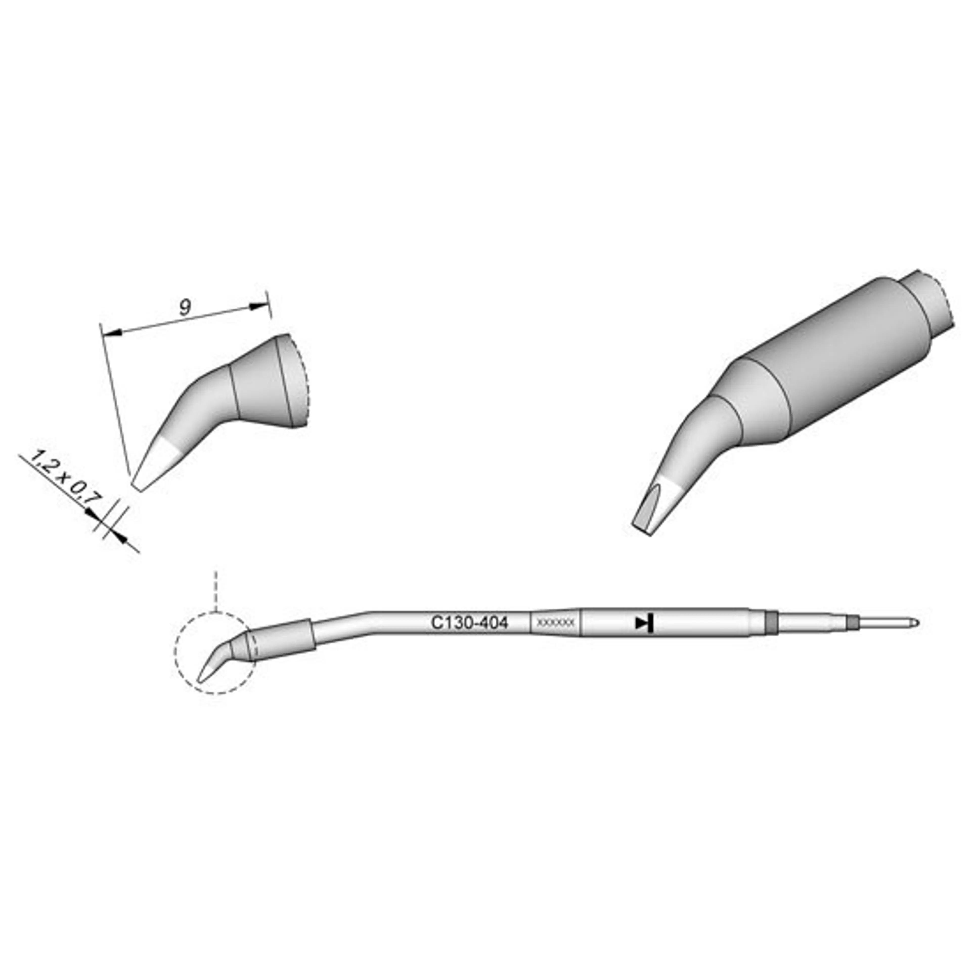 C130404 | Cartridge, Bent 1.2 x 0.7