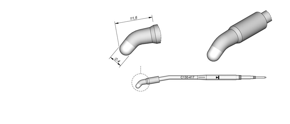 C130417 | Cartridge, Bent Ø4 image 1