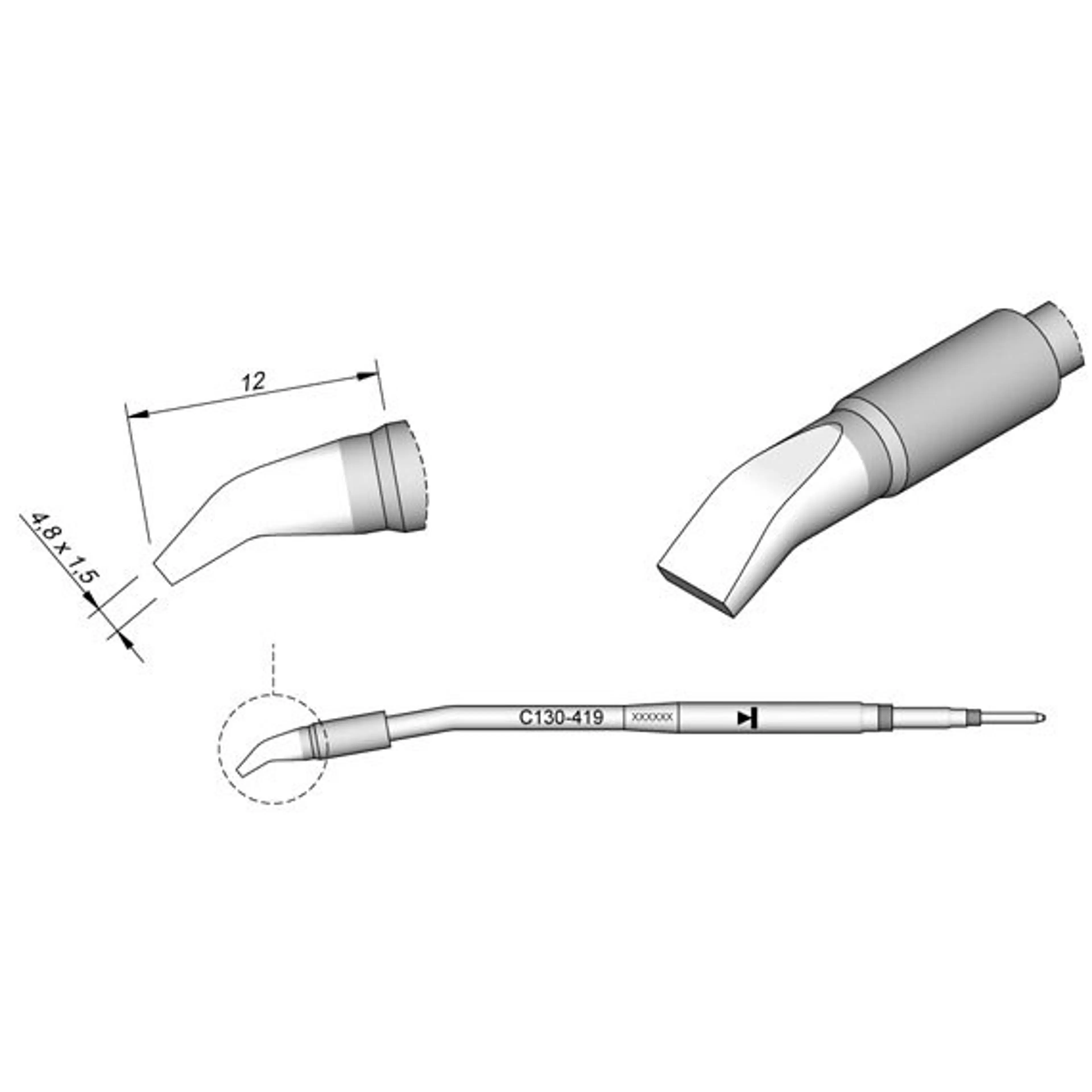 C130419 | Cartridge, Bent 4.8 x 1.5