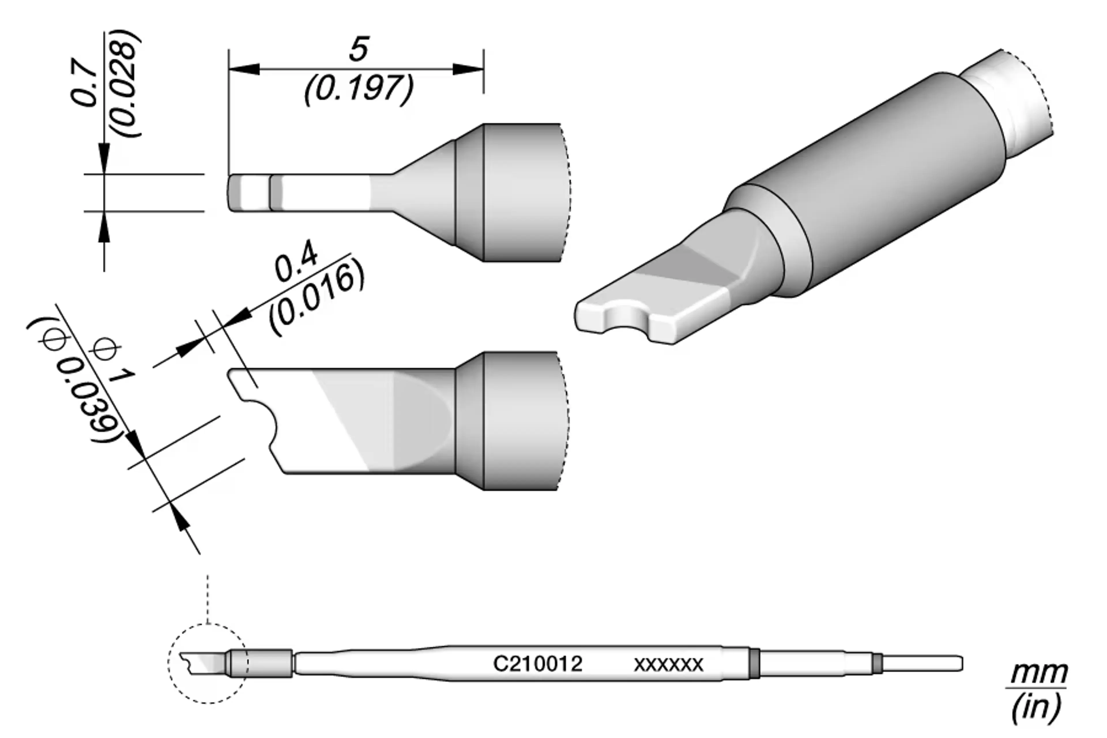 C210012 | Cartridge, Pin/Wire Ø1