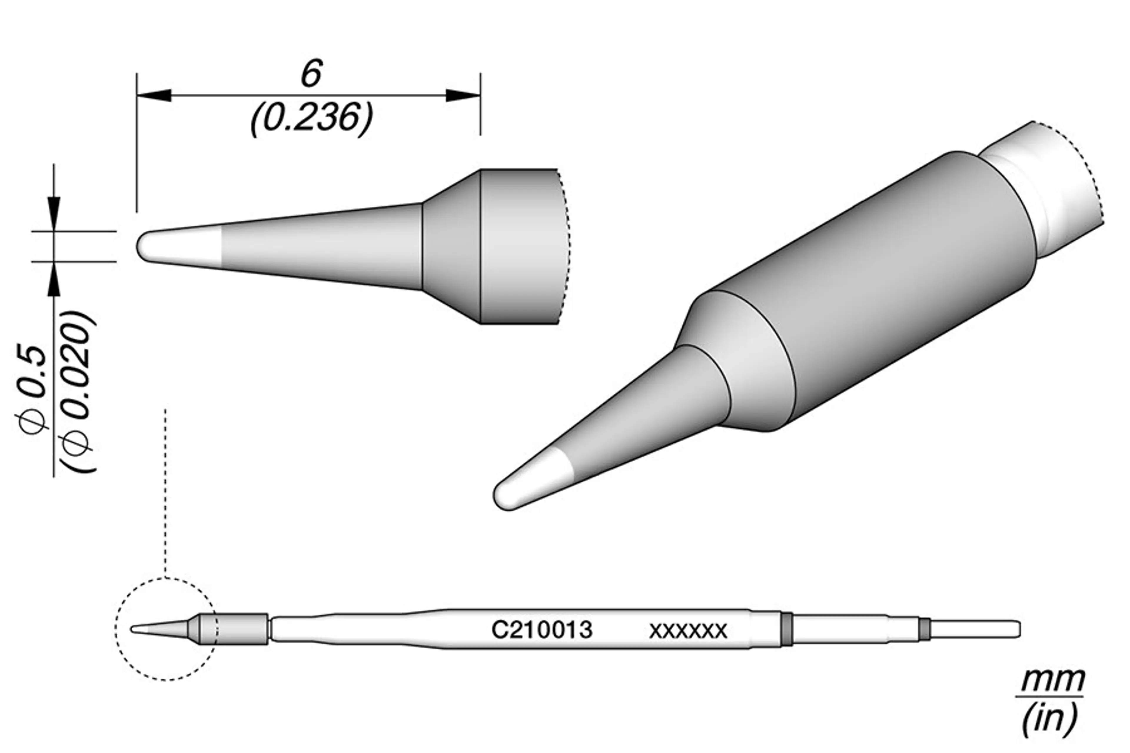 C210013 | Cartridge, Conical Ø0.5