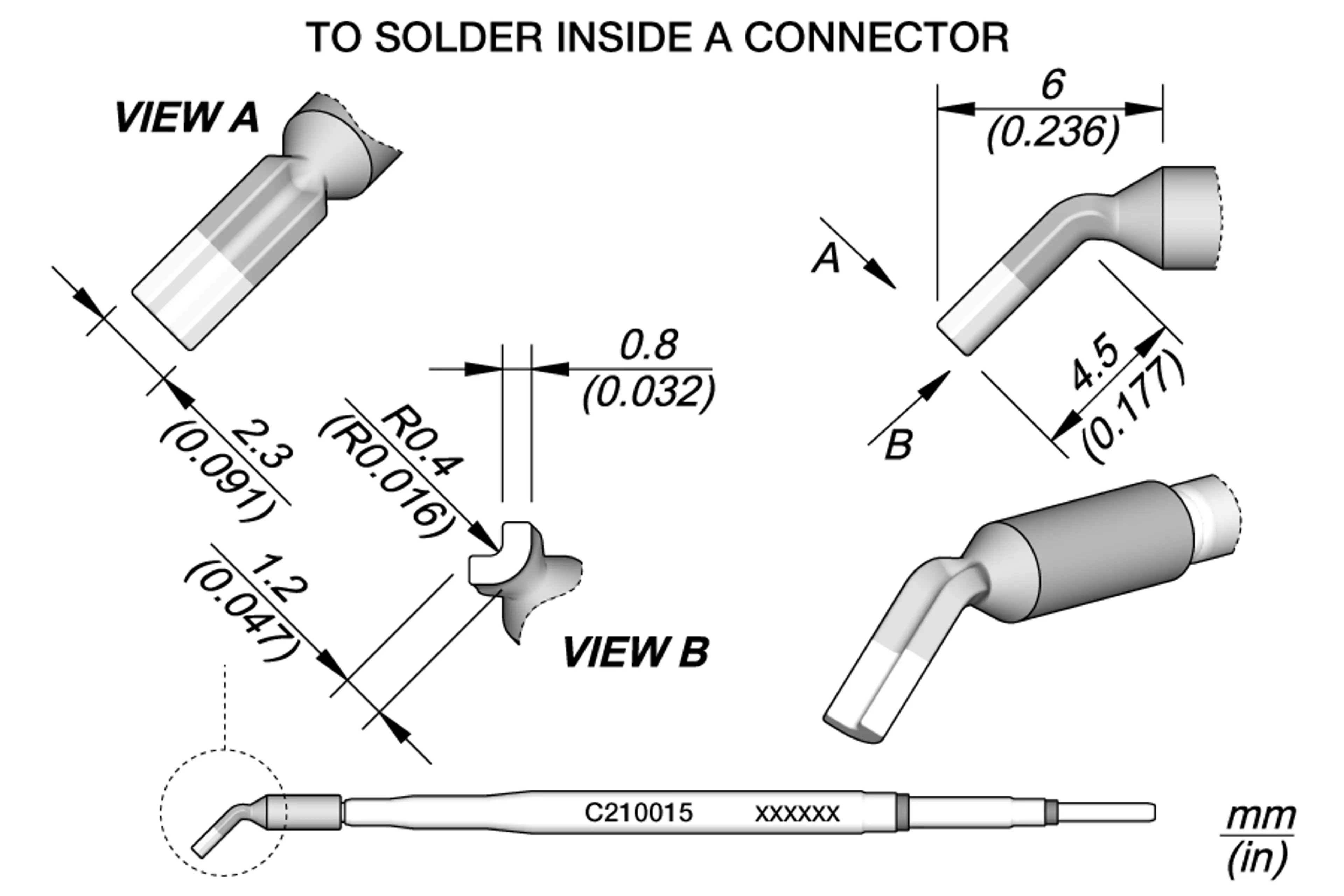 C210015 | Cartridge, Pin/Connector Ø0.8