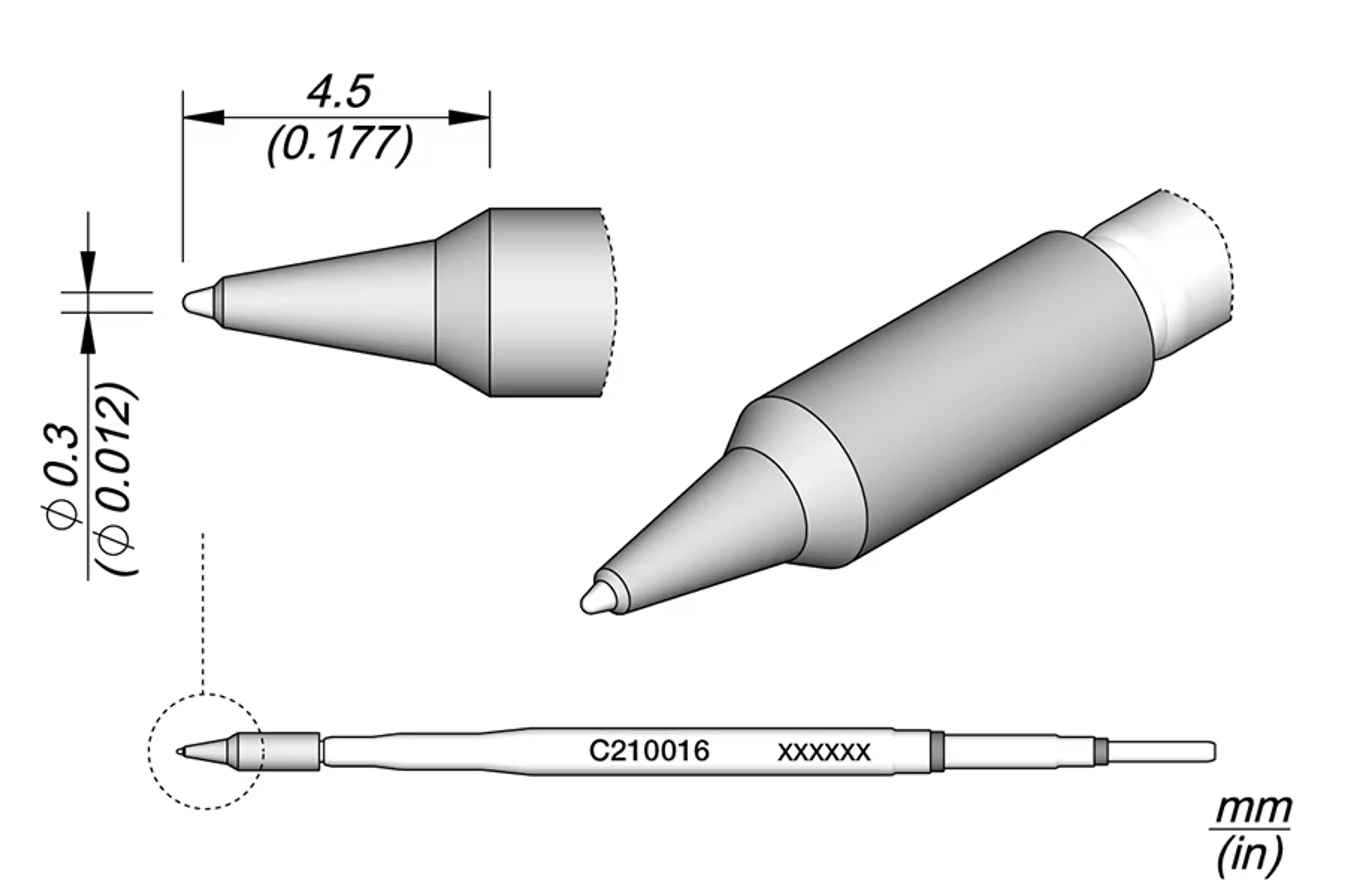 C210016 | Cartridge, Conical Ø0.3 S1