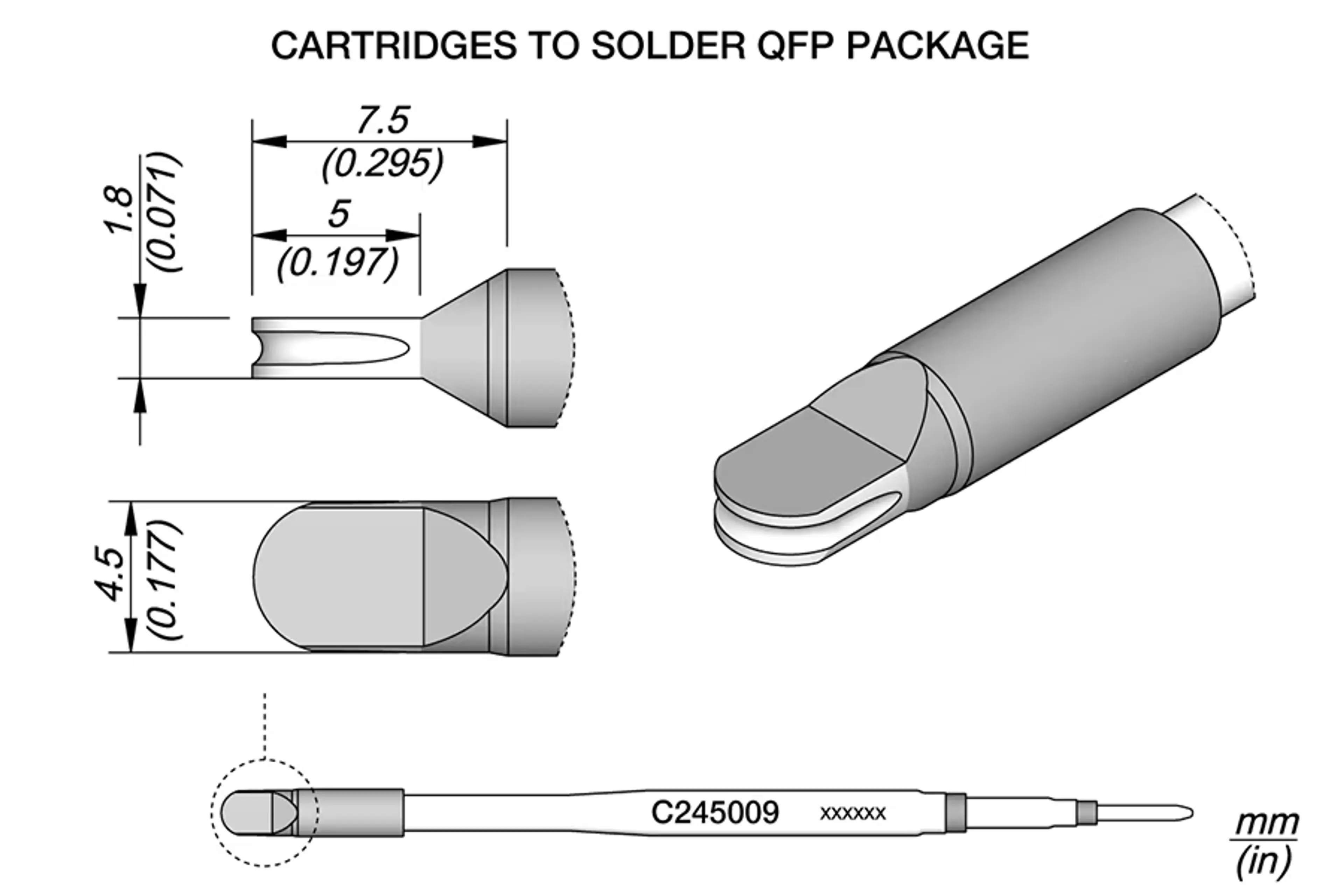 C245009 | Cartridge, S-Lead 4.5 x 1.8