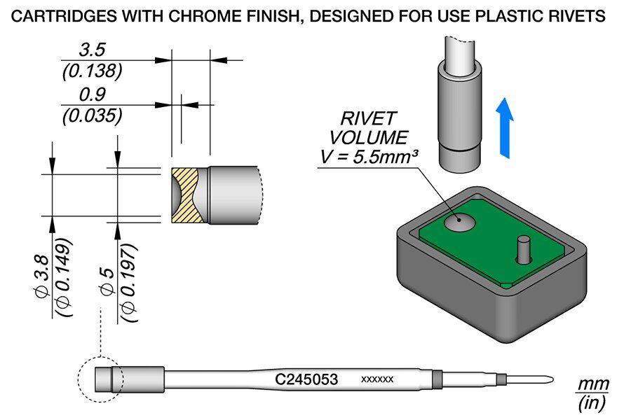 C245053 | Cartridge, Rivet Ø3.8 image 1