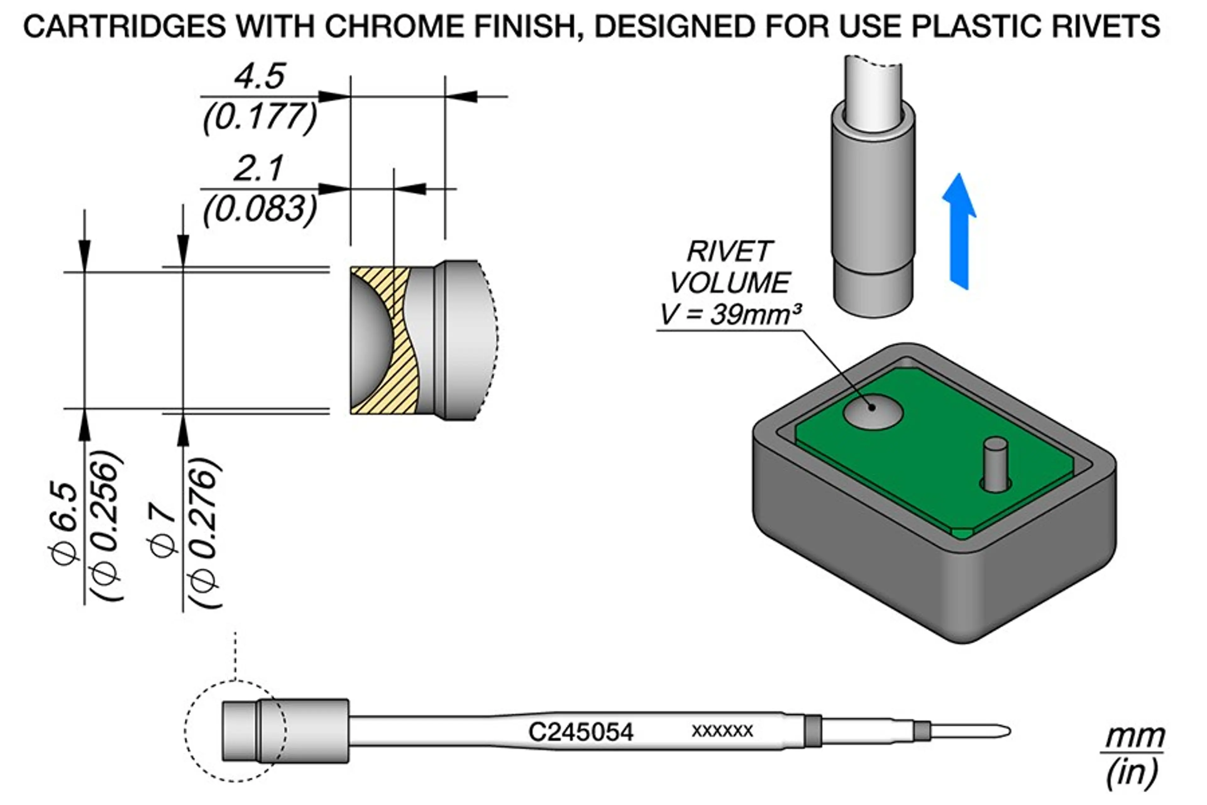 C245054 | Cartridge, Rivet Ø6.5